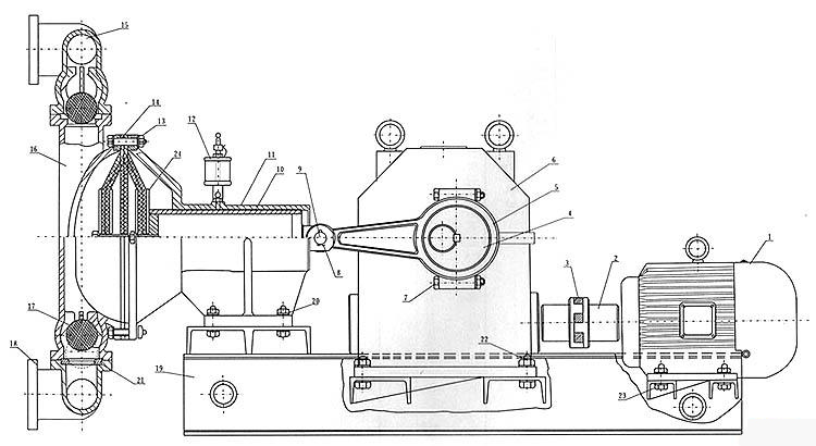 DBY-40铸钢电动隔膜泵-结构图纸